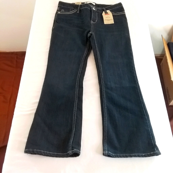 Levi's NWT 715 Bootcut Flap Pocket Girl's Stretch Denim Blue Jeans 8.5 Plus $42 - Picture 1 of 12